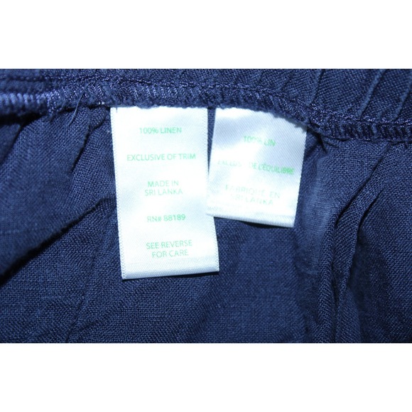 Lilly Pulitzer Women's Small Navy Blue Elastic Waist Linen Shorts - Picture 5 of 7